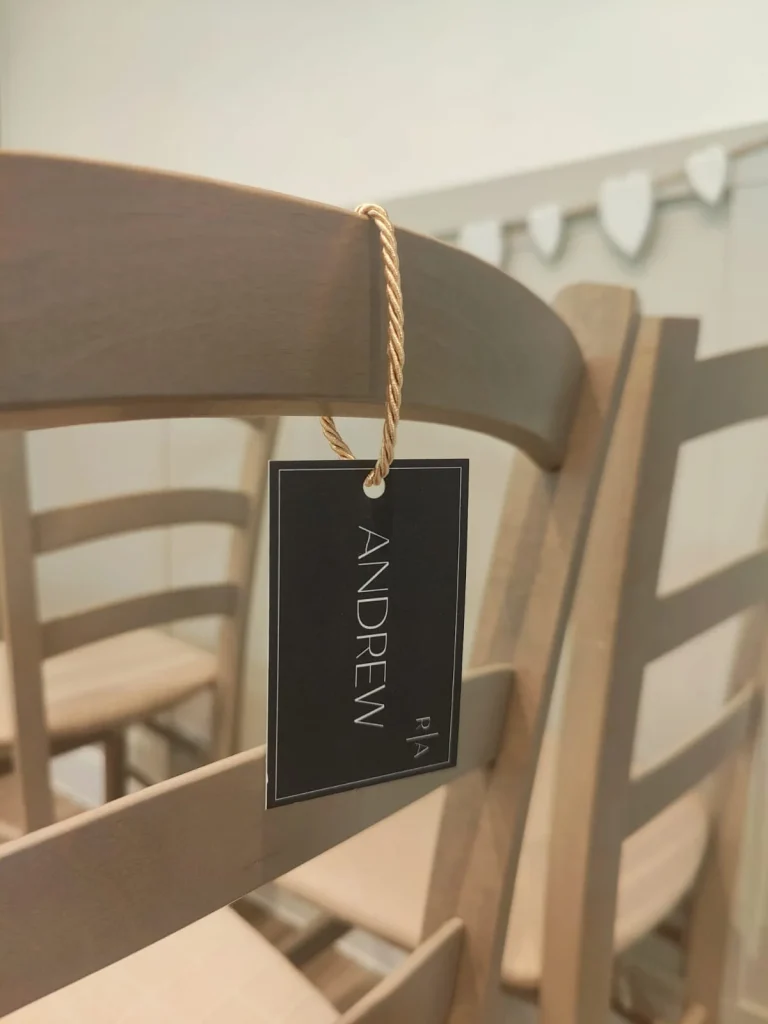 Monochrome Chair Label