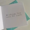 Green Good Luck, Wishing You Luck, Greetings Card, Inside Greeting