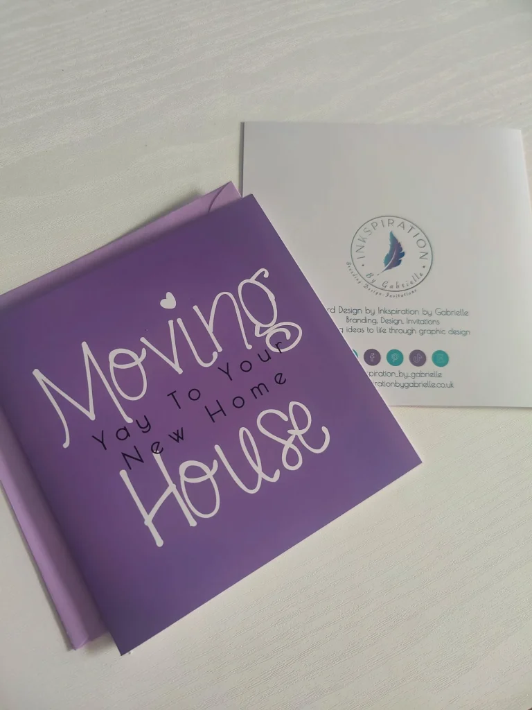 Moving House Greetings Card, designed and created by Inkspiration by Gabrielle