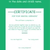 Green Naming Day Fingerprint Certificate - Image 4