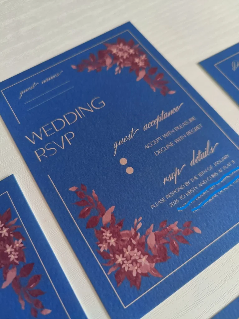 Wedding Stationery Suite - RSVPs - Wheeler Wedding