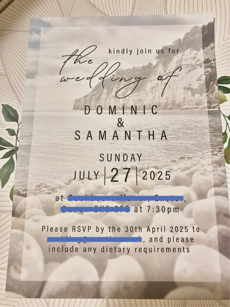 Mustin Wedding Invitation, Image 4