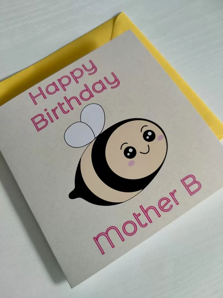 Bee Birthday Card, With Envelope