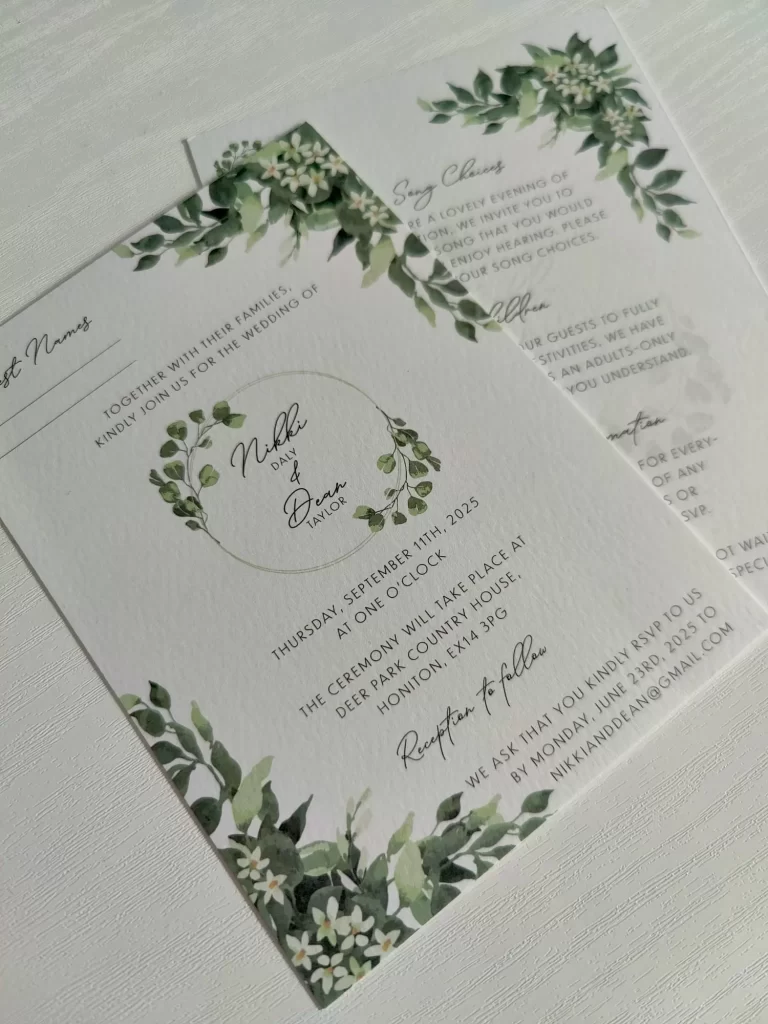 Taylor Wedding Invitation Suite - Day Invitation