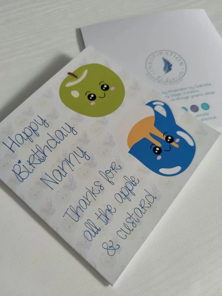 Apple and Custard Card Image 2