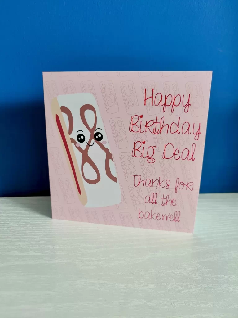 Bakewell Tart Birthday Card