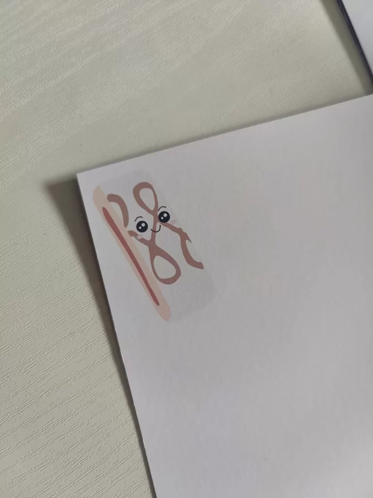 Bakewell Tart Birthday Card, inside card illustration