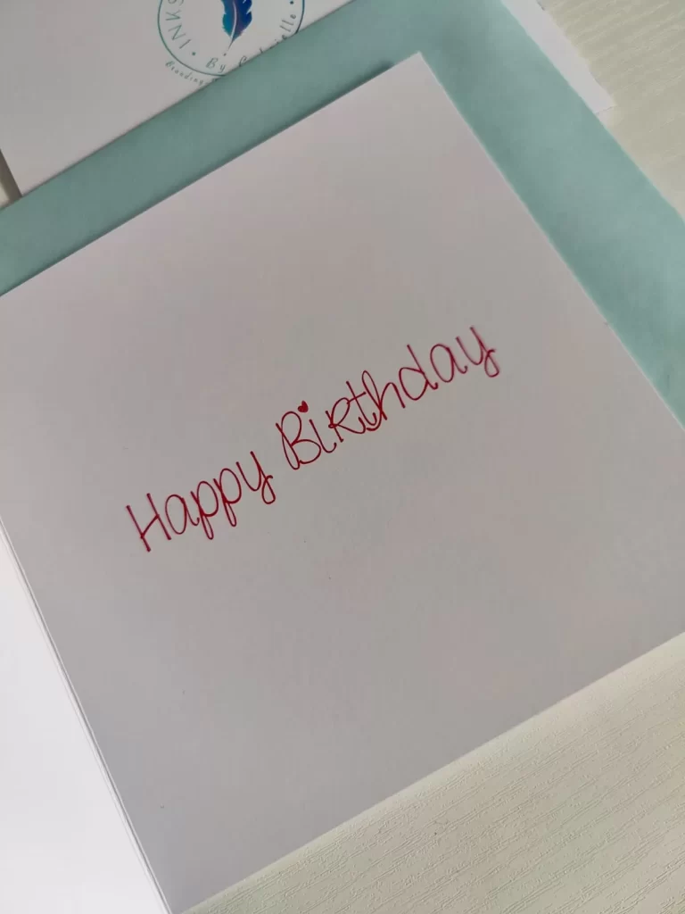 Bakewell Tart Birthday Card Image, inside card message