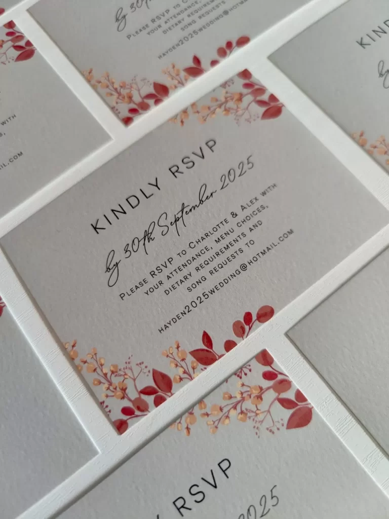 Hayden Wedding, Invitation Suite, RSVP Card, Image 2
