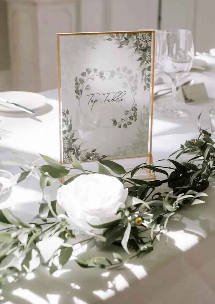 Wedding table name for Nikki and Dean's Wedding